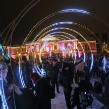 Uostamiestyje sužibo unikali Kalėdų eglutė