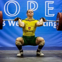 Lietuvos sunkiaatletė taikėsi į Europos čempionato medalį