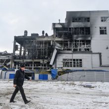 Per gaisrą Rusijos fabrike netoli Ukrainos sienos nukentėjo du žmonės