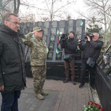 Vokietijos gynybos ministras atvyko į Ukrainą iš anksto neskelbto vizito