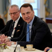 Lenkijos ministras: jei Ukraina pralaimės, tai bus JAV Atstovų rūmų pirmininko kaltė