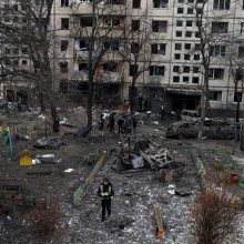 AFP: Kyjive girdimi sprogimai, oro pavojaus sirenos