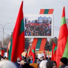 Prorusiški Moldovos separatistai renkasi prieš V. Putino kalbą įstatymų leidėjams