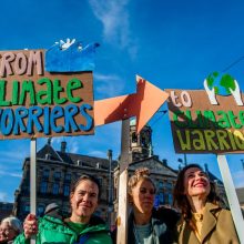 Dešimtys tūkstančių žmonių su G. Thunberg dalyvavo Amsterdamo klimato demonstracijoje