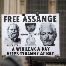 J. Assange'as pradeda paskutinį teisinį mūšį JK, kad išvengtų ekstradicijos į JAV