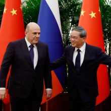 Kinijos prezidentas pareiškė, kad stiprūs ryšiai su Rusija yra strateginis pasirinkimas