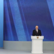 Sakydamas metinę kalbą V. Putinas pareiškė, kad Rusija veržiasi į priekį Ukrainoje