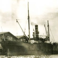 Pradžia: Latvijos garlaivis „Kurland“, kur 1931 m. pradėjo plaukioti R. Vilkas-Vilčinskas.