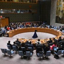 JT Saugumo Taryba priėmė rezoliuciją, kuria reikalauja nutraukti ugnį Gazos Ruože