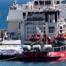 Kipro uostą paliko pirmasis laivas su humanitarine pagalba Gazos Ruožui