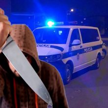 Vos per plauką nuo tragedijos: vyras sumušė žmoną, peiliu grasino ją nužudyti