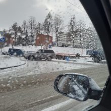 Vilniuje vairuotojai stveriasi už galvų: į įkalnes neįvažiuoja vilkikai, formuojasi spūstys