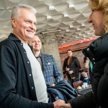 G. Nausėda ištesėjo pažadą – Kaune su rinkėjais susitiko kavos