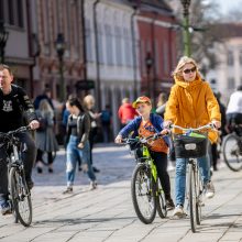 Kauniečiai džiaugėsi pavasarišku sekmadieniu