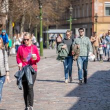 Kauniečiai džiaugėsi pavasarišku sekmadieniu