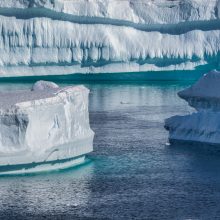 Atšiauru: apie 97 proc. Antarktidos dengia 1,9 km storio ledo sluoksnis.