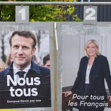 E. Macronas ir M. Le Pen varžosi dėl Prancūzijos prezidento posto