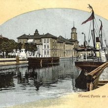 Patrauklu: 1910 m. atvirukas, kuriame pavaizduota Dangės upė.