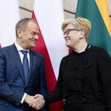 D. Tuskas: Lenkijos ir Lietuvos solidarumas agresijos atveju nėra kvestionuojamas