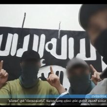 „Islamo valstybė“ paskelbė teroro akto, įvykdyto koncertų salėje Maskvoje, vaizdo įrašą