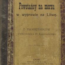 Prisiminimai: T. Lapinskio prisiminimų knygos apie plaukimą į Lietuvą, kuri išleista 1879 m. viršelis.