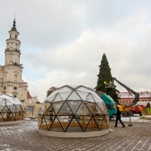 Ryškėja Kauno kalėdinės eglutės vaizdas: įžiebimas – jau penktadienį