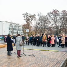 Vilniuje atidengta L. Kaczynskio vardo gatvės lentelė