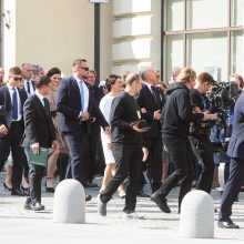 Gausios policijos pajėgos prižiūri G. Nausėdos inauguracijos renginius