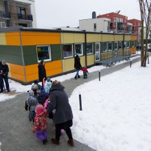 Santariškėse atidarytas Skandinavijos šalių pavyzdžiu įrengtas vaikų darželis iš modulinių patalpų