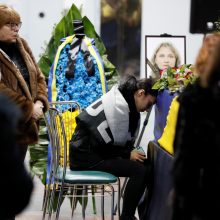 Kijeve atsisveikinama su Irane numušto lėktuvo aukomis