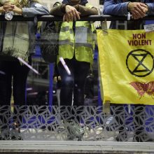 Klimato aktyvistai įsismarkauja: Paryžiuje užėmė prekybos centrą
