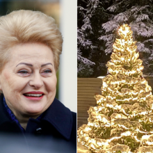 Prezidentė D. Grybauskaitė laukia Kalėdų: jau įžiebė eglę
