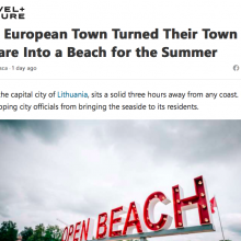 Apie Vilniuje įrengtą paplūdimį rašo ir užsienio žiniasklaida