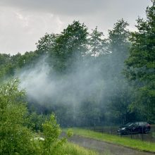 Dėl dūmų ir iš miškelio sklindančio degėsių kvapo – klaipėdiečių sujudimas