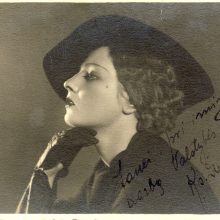 Aktorė: Ksana Dauguvietytė,poeto A.Gustaičio bičiulė, 1935 m.