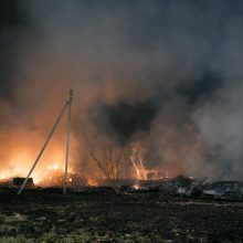 Kauno rajone sudegė ūkinis pastatas: įtariamas tyčinis padegimas