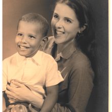 Barackas Obama ir jo mama Anna Dunham