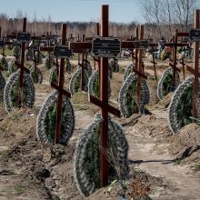 Praėjus metams Ukraina prisimena Bučos aukas