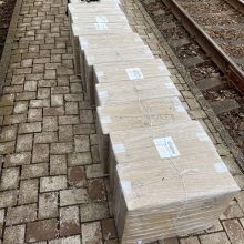 Sulaikyta iš Baltarusijos vagone atgabenta rūkalų kontrabanda: du asmenys bandė sprukti
