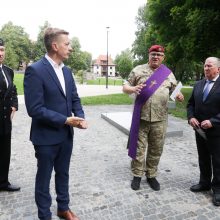 Skulptūrų parke – kryžių Lietuvos kariams pašventinimo ceremonija