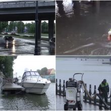 Gamta ir toliau siautėja: Klaipėdoje iškrito stichinis vandens kiekis