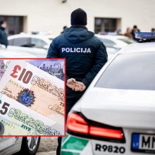 Per BMW patikrą Vilniuje keleivis į šiukšliadėžę išmetė padirbtus pinigus