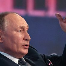 V. Putinas po rusų dronų atakos prieš Ukrainą paminėjo jos regionų aneksijos metines