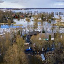 Šilutės rajone upių vandens lygis krenta: apsemta 17 tūkst. hektarų žemės