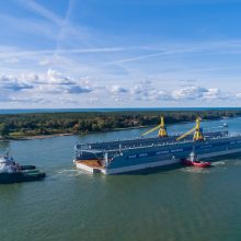„Vakarų laivų gamyklos“ įmonių grupė paruošė darbui didžiausią doką Baltijos šalyse