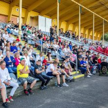 Boksas po atviru dangumi: lietuviai futbolo stadione įveikė Daniją