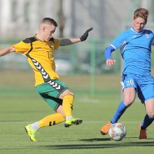 Lietuvos jaunimo futbolo rinktinė nugalėjo Kauno „Stumbrą“