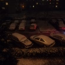 Policininkai: pirmas sniegas – tikras darbo malonumas
