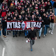 Skaitytojai: „Ryto“ sirgaliai mitinguoja Kaune 