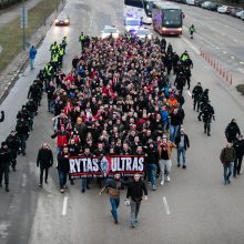 Skaitytojai: „Ryto“ sirgaliai mitinguoja Kaune 